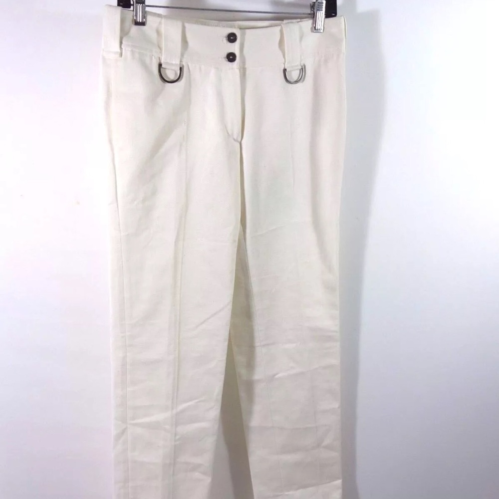 White Burberry pants NWOT 30” Low rise